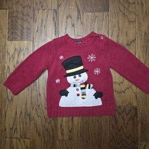 The Children's Place Festive Holiday Christmas Red Knit Sweater